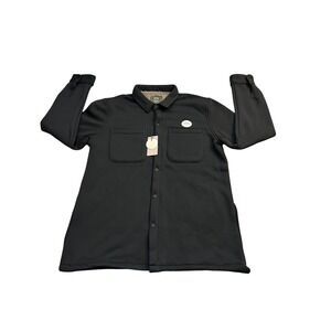 Nomad by Craft Flow Mens Sherpa Lined Waffle Shacket Black E-FROSTY-MN Large NWT